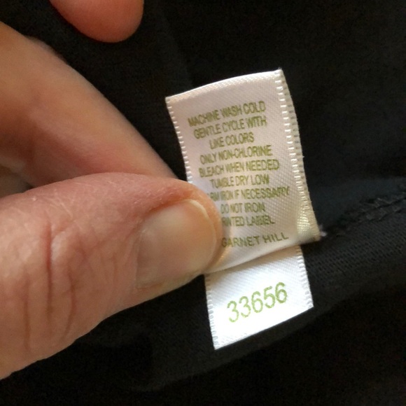 Garnet Hill Bateau Neck 3/4 sleeve dress black 4 - Picture 7 of 8